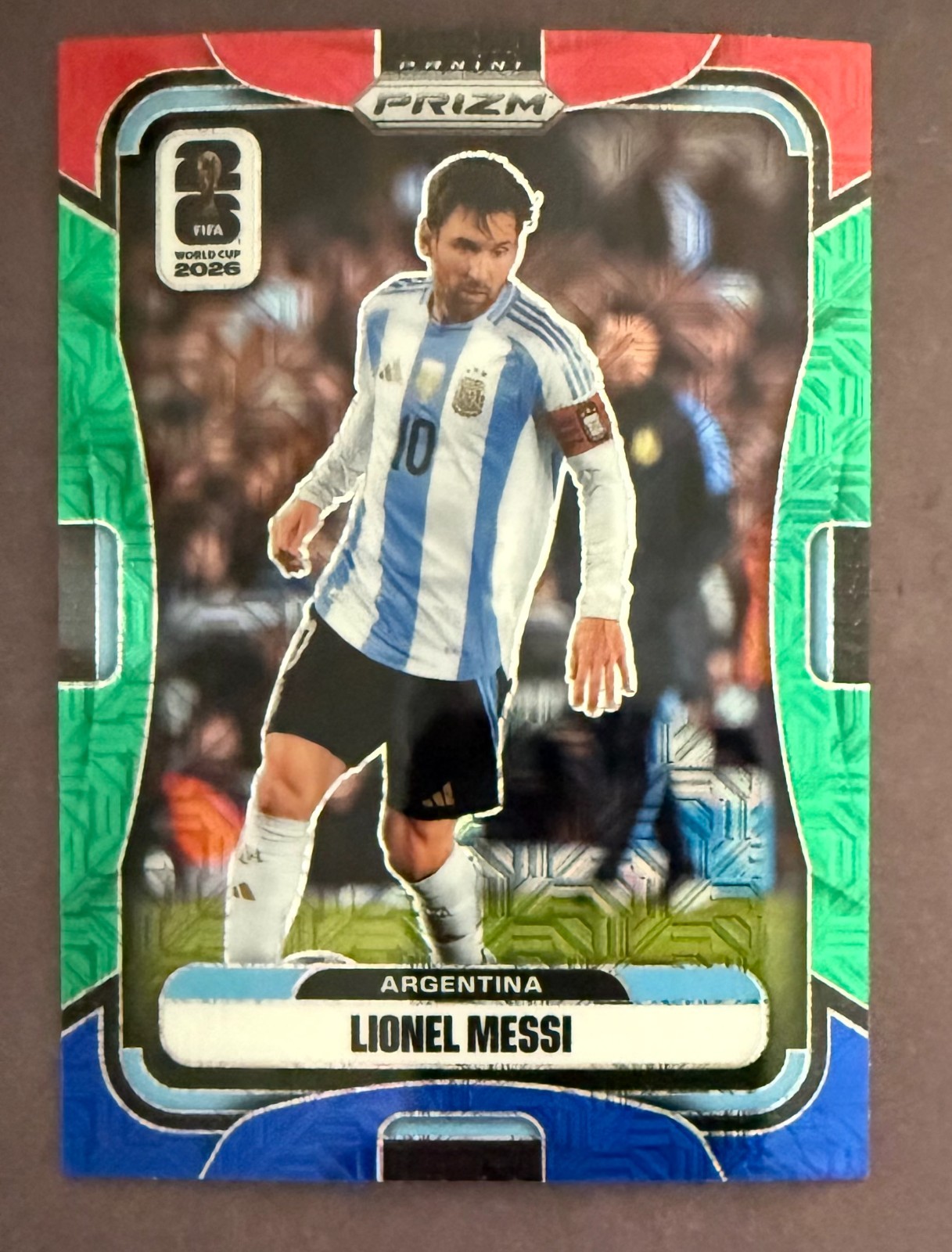 2026 Lionel Messi (Argentina) Panini Prizm FIFA World Cup RGB Mojo Prizm #10 SP