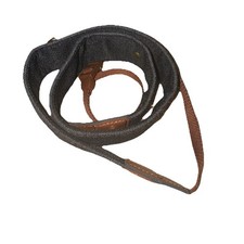 TARION CAMERA NECK STRAP , 4102 Black Denim And Saddle Leather. VTG