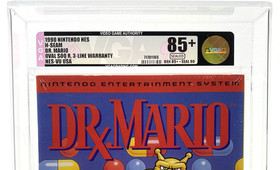 Dr. Mario New Nintendo NES 1990 Factory Sealed Graded VGA 85+ NIB MINT H-Seam