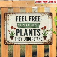 Plant Lover Metal Sign Funny Retro Aluminum Sign 8x12 Decorative Garden