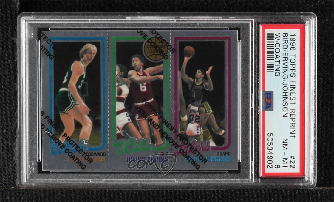 1996 Topps Finest 22 Johnson/Bird/Erving