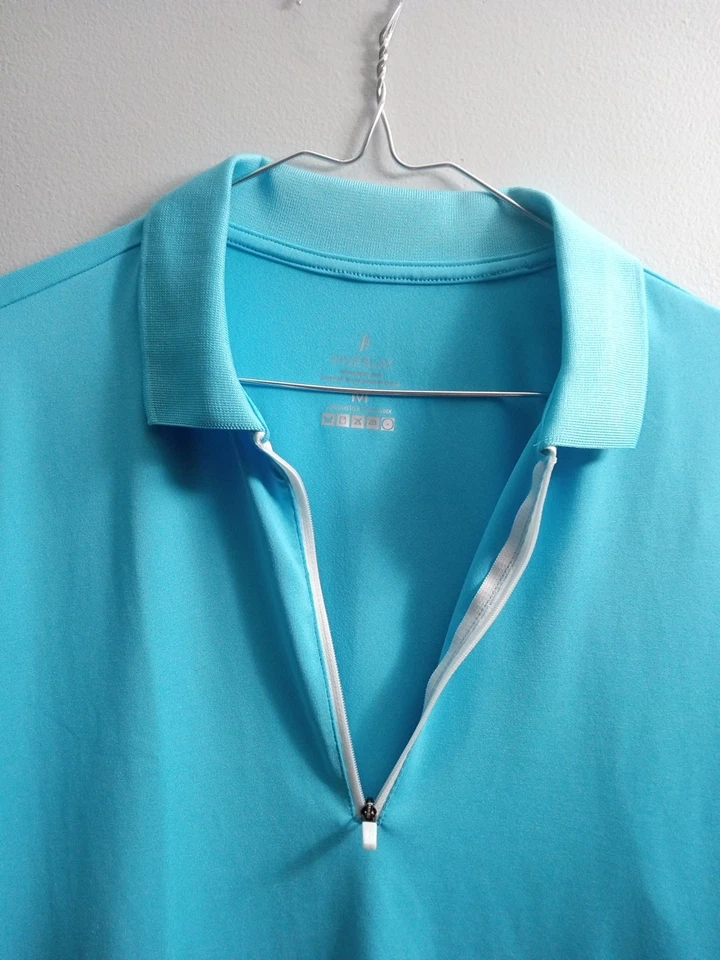 Vestido Hiverlay Pickleball Golf Tenis Mujer M Azul Aqua Manga Corta, Mediano,  Foto 2 de 4