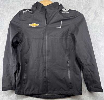 Castore Spire Motorsports Chevy Black Team Issued Full Zip Hooded Jacket Men s M