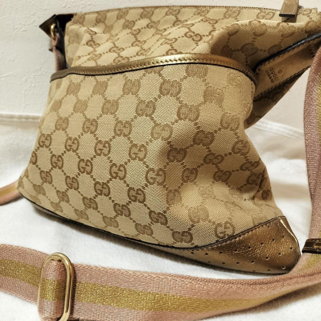 Gucci Sherry Line GG Canvas & Leather Shoulder Bag PG38VX