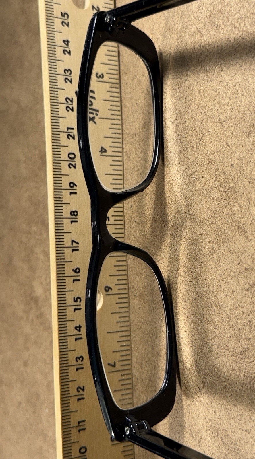 Vintage Black Rectangular Eyeglass Frames Unbrand… - image 2