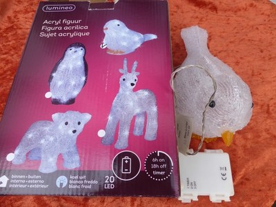 Lumineo - Vogel    20 LED Acryl Figur   Höhe: 14cm  innen + außen    NEU/OVP