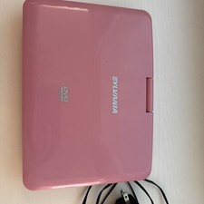 Sylvania SDVD9020B-PINK, Portable DVD Player Swivel Screen 5HR Battery Tested