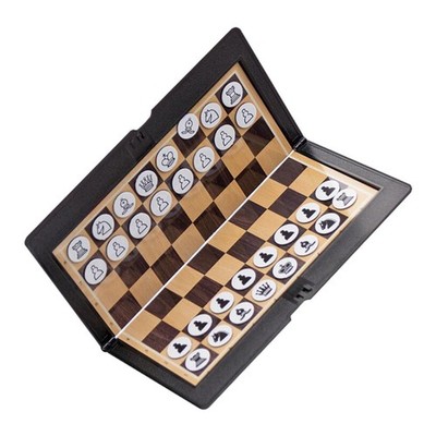 Faltbares Mini Magnet Schachspiel Reise Taschenschach Brettspiel Familienspiel