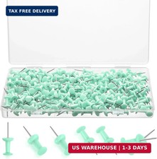 220 Count Green Push Pins, Standard Plastic Head Steel Point Thumb Tacks Decorat