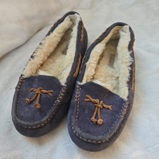 UGG Australia Brett Women Slippers Moccasin 1005531 Purple Suede Slip On Size 8
