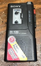 Sony M-430 Microcassette Handheld Tape Voice Recorder 2-Speed FOR PARTS ONLY