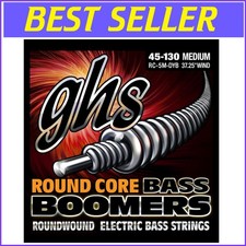 Premium Medium Gauge 5-String Bass Guitar Strings - Round Core Nickel Plated