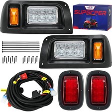 Golf Cart LED Light Kit for Club Car DS 1993-Up Gas and Electric black red