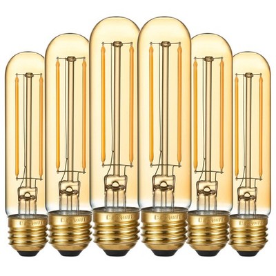 LiteHistory Dimmable E26 LED Bulb 4W Equal Edison Bulb 40 Watt AC120V Tubular...