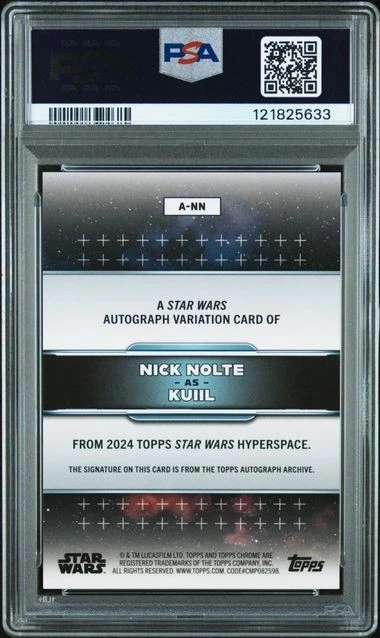 2024 Star Wars Hyperspace Auto #ANN Nick Nolte - Kuiil /25 PSA 10 / 10 - Image 2 of 2