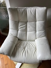 Poltrona Reclinabile relax Natuzzi Pelle bianca