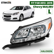 Headlight For 2013-2015 Chevy Malibu LS 2016 Limited LS Halogen w/ Bulb Driver