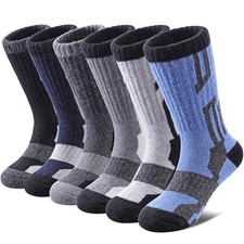 Kids Merino Wool Hiking Socks Boys Girls Toddlers 8-12 Years Mixed Color