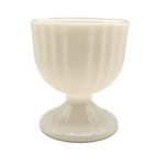 Vintage Milk Glass Fluted Compote-Planter/Candy Dish/ Vase/Goblet Unmarked
