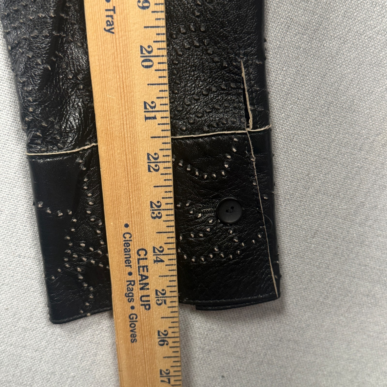 Marisa Minicucci Leather Button Front Perforated … - image 8