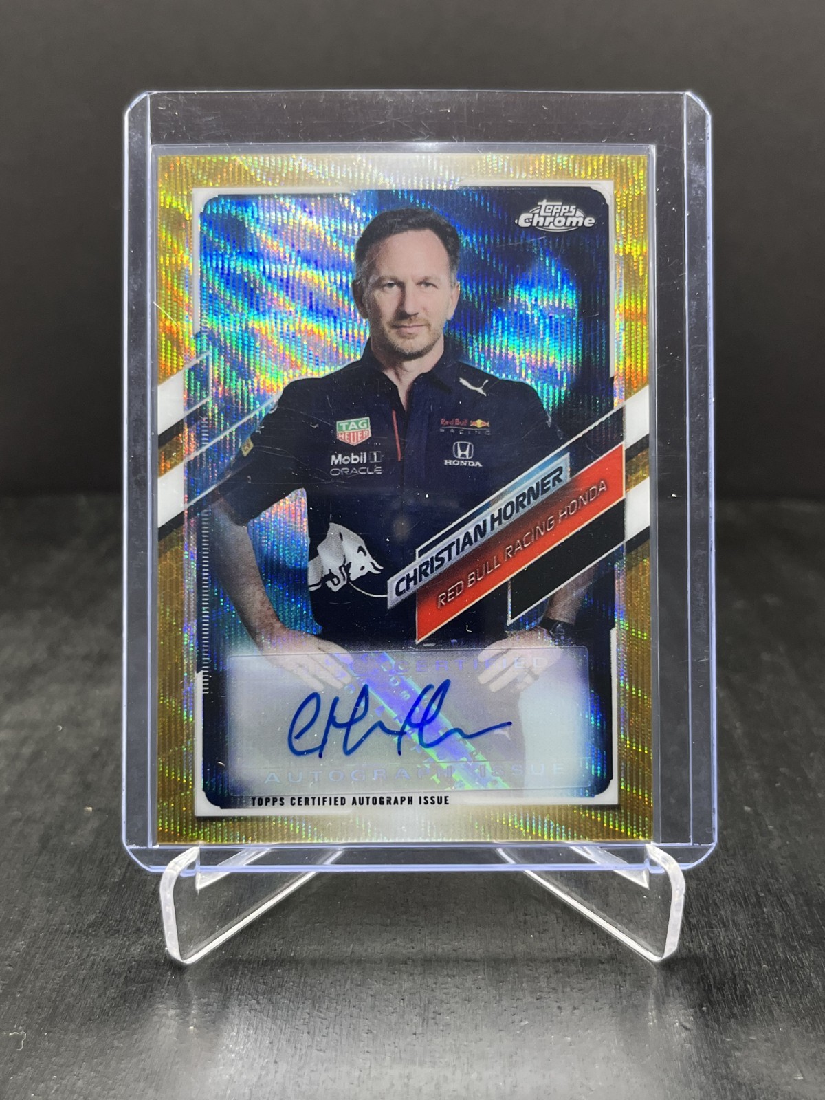 2021 Topps Chrome F1 Christian Horner Autograph Auto Gold Wave 14/50 #CA-CH