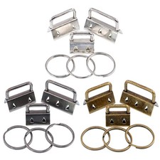 45Pcs Assorted Size Key Fob Hardware with Key Rings Sets, Perfect for Bag Wri...