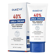 OUKEYA Urea Cream 40 Tube, Repair Dry Cracked Skin Foot Moisturising Cream 3 Oz