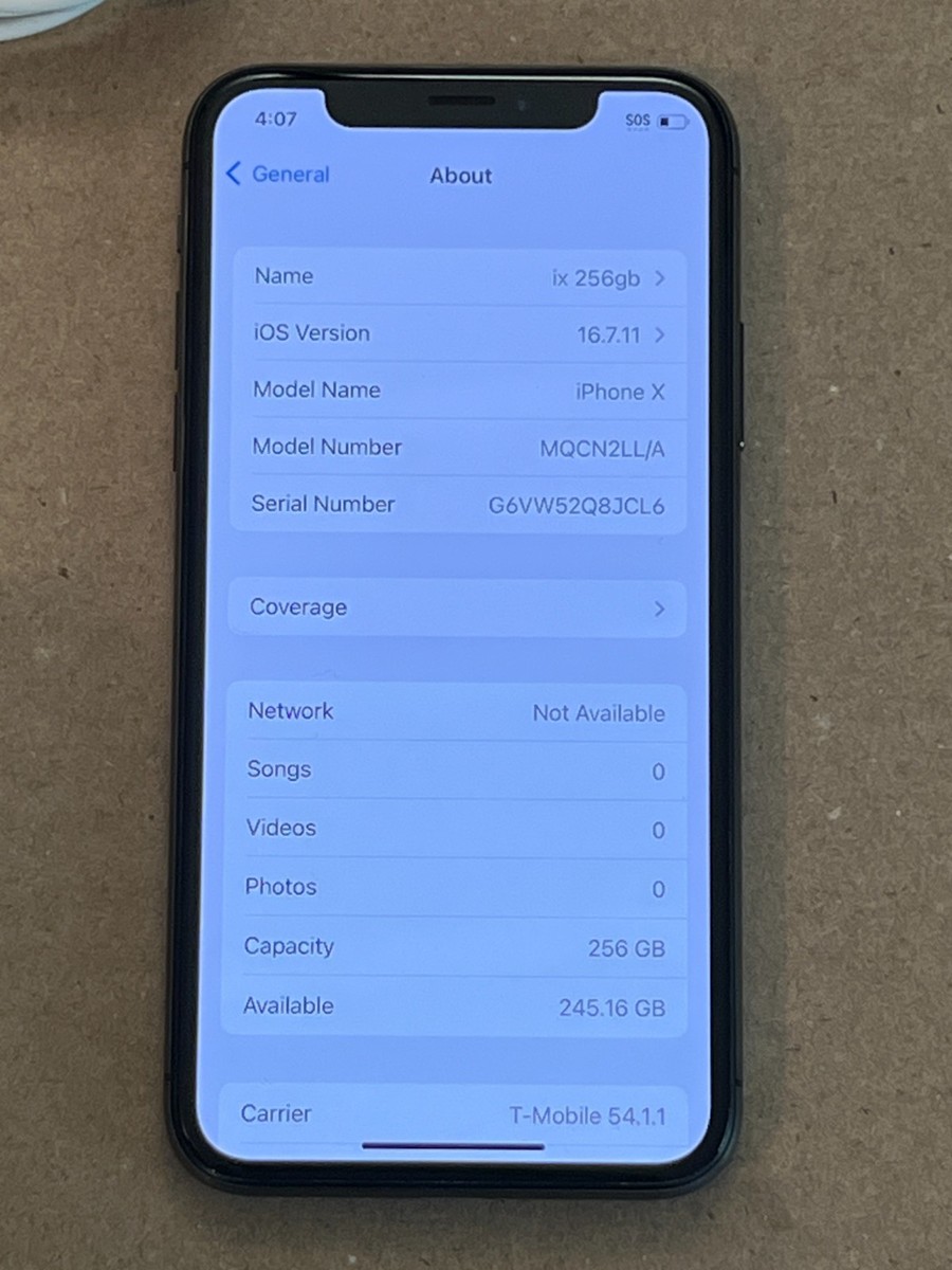 Apple iPhone X 256GB Space Gray (Unlocked) A1865 | eBay
