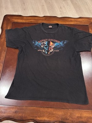 Vintage Harley Davidson T Shirt Black Gainesville FL Florida Size XL See Pics