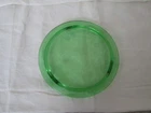 Vintage Vaseline Uranium Depression Glass 10" Footed Cake Plate
