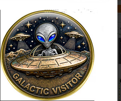 UFO ALIEN SAUCER  ART Pendant on 925 Plated Sterling Silver 20'' 22'' Necklace