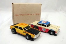 Vintage 1977 Tyco Ideal Nova Chevy TCR Command Control HO Slot Car PAIR in Box