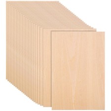 25 Pack 8 x 12 Inch Basswood Sheets, 1/16 Thin Craft Plywood Sheets, Thin U...