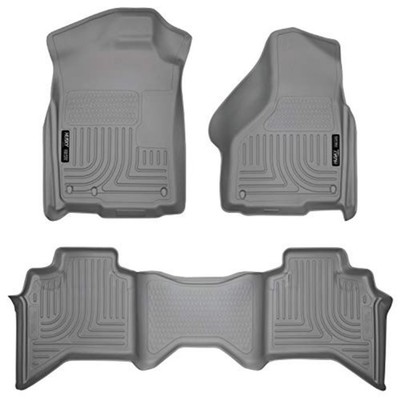 Husky Liners Weatherbeater Floor Mats Grey Precision Fit Durable All Weather ...
