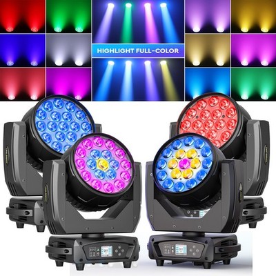 U`King 4X 380W LED Zoom Moving Head Stage Light RGBW DMX Beam Wash Lighting DJ