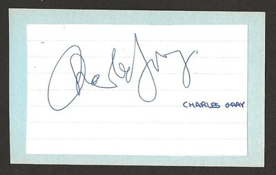 CHARLES GRAY SCHAUSPIELER JAMES BOND DIAMONDS ARE FOREVER ORIGINAL HANDSIGNIERTE SEITE
