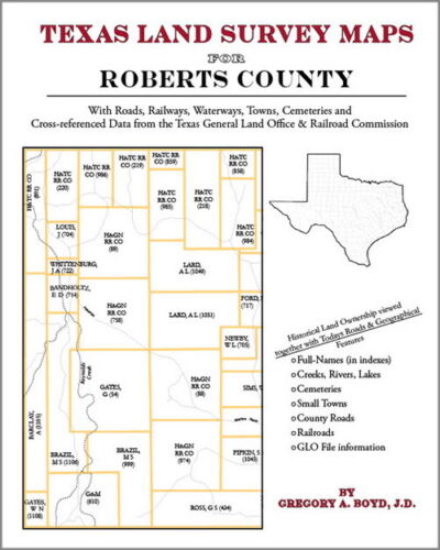 Roberts County Texas Land Survey Maps Genealogy History - 第 1/1 張圖片