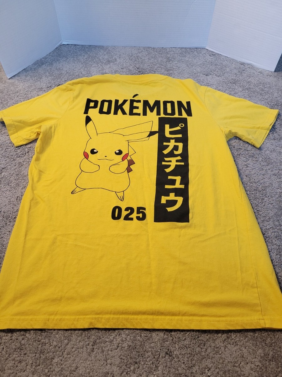 Pokemon Pikachu 25 Years Mad Engine Yellow T-Shirt Size L Pokemon Pikachu 25 Years Mad Engine Yellow T-Shirt Size L