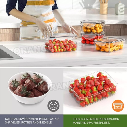 56 PCs Clear Food Storage Container Set Leak Proof Lunch Boxes BPA-Free AU - Picture 7 of 9