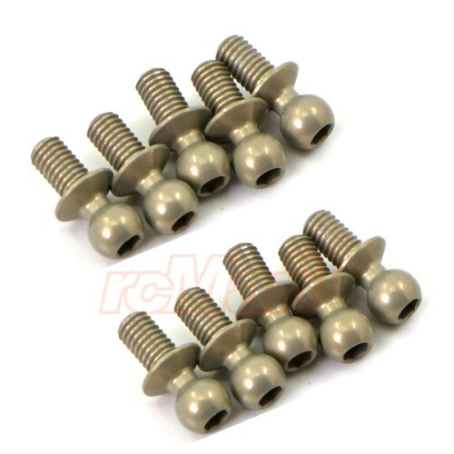 3Racing 7075 Aluminum 4.3mm Ball Stud Teflon Coated EP RC Cars #3RAC-BS43050/TE