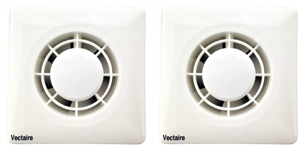 2 x Vectaire A10/4T Extractor Fans with Timer for 4""/100mm duct