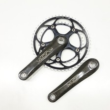 Guarnitura pedivella bici corsa carbonio Kuota doppia 52/40 T 175 mm 621 g