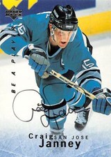 Craig Janney autographed Hockey Card (San Jose Sharks) 1996 Upper Deck BAP #S47