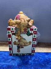 Holiday Collection Teddy Bear Ceramic Stocking Hanger Vintage