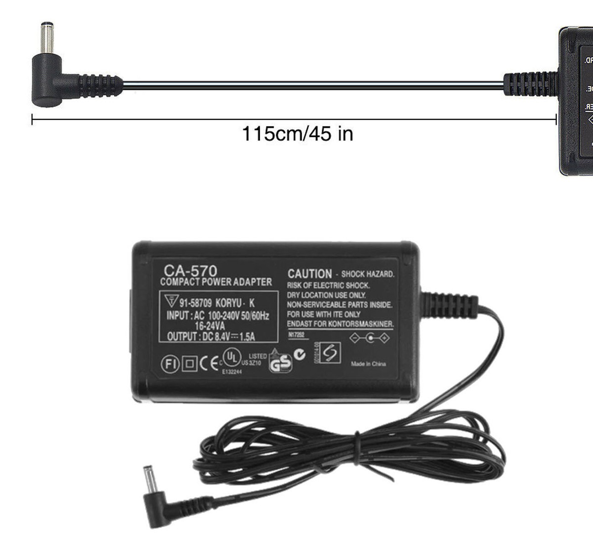 Chargeur Canon CA-570 S Officiel - 8.4V 1.5A, Pour M306, M307, HF S200, 300D, Occasion