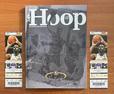 2004 NBA ROCKETS @ LAKERS PLAYOFF PROGRAM & FULL TICKETS GAME #1 - KOBE BRYANT