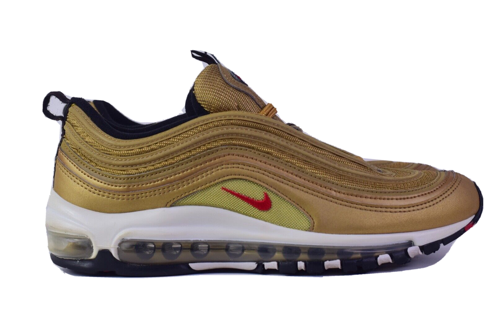 Nike 918890-700 Air Max 97 Metallic Gold Shoes Sneaker Size 7Y No Box