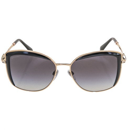 Gafas de sol BVLGARI negras doradas moda joya cristal logotipo mariposa BV6128B 6128 - Imagen 11 de 12
