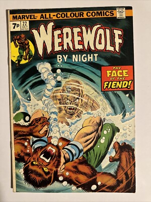 WEREWOLF BY NIGHT #22 MARVEL COMICS 1974 THE FACE OF THE FIEND!!