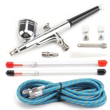 Dual Action Gravity Feed Spray Airbrush Gun Kit Nail Art Paint Tattoo Tool Set